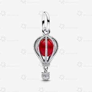 Pandora Hot Air Balloon Murano Glass Dangle Charm